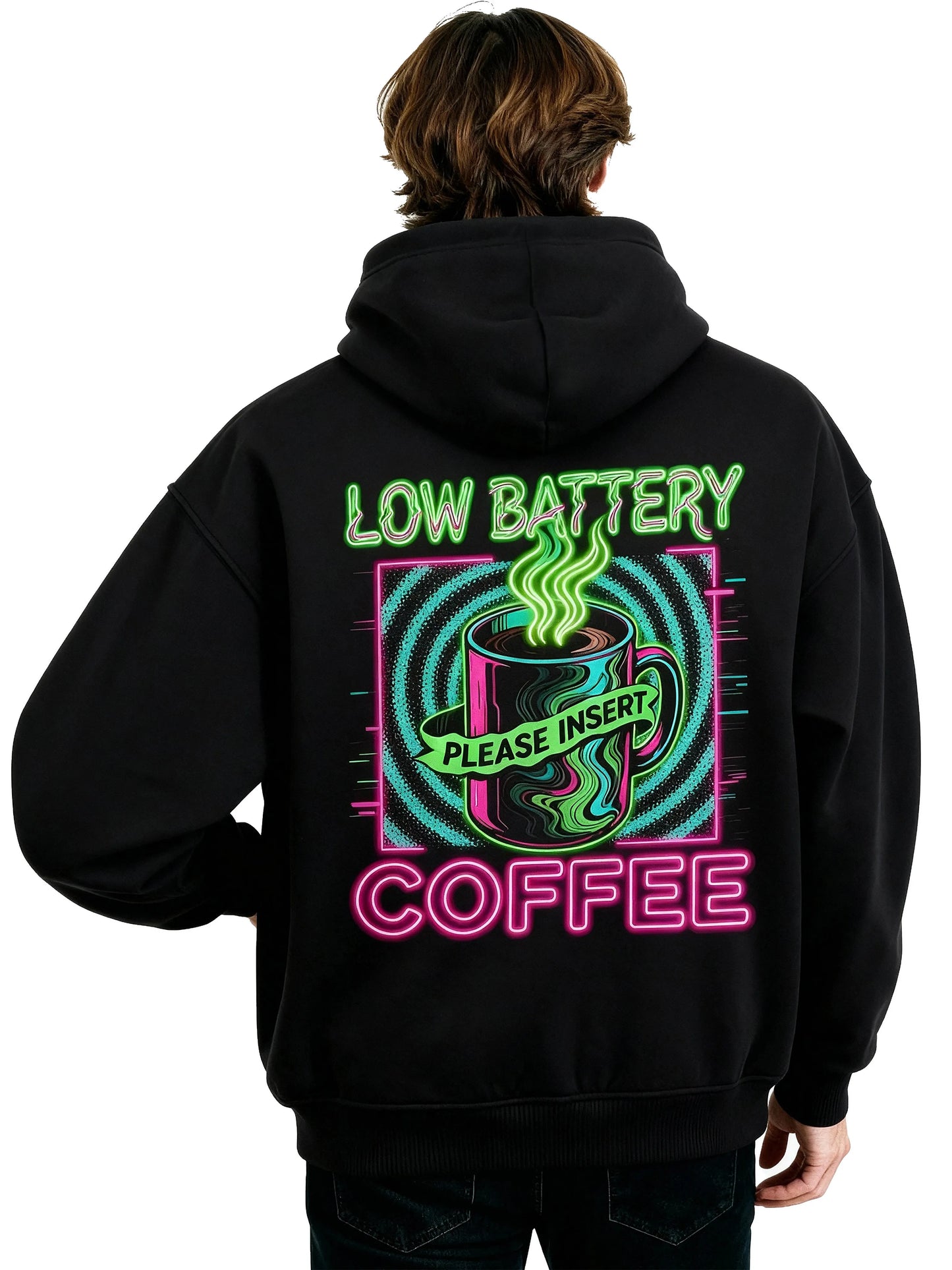 Please Insert Coffee - Oversized Gaming Hoodie
