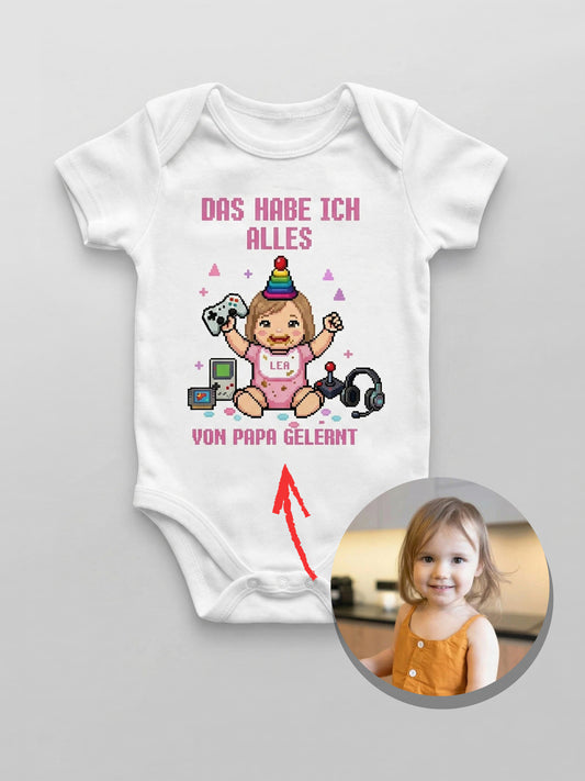 Alles von Papa gelernt - Personalisierter Baby Body
