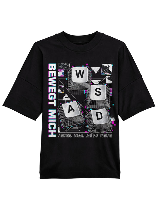 Bewegt Mich WASD - Oversized Gaming Shirt (Organic)