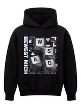 Bewegt Mich WASD - Oversized Gaming Hoodie (Frontprint)