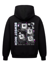 Bewegt Mich WASD - Oversized Gaming Hoodie (Backprint)