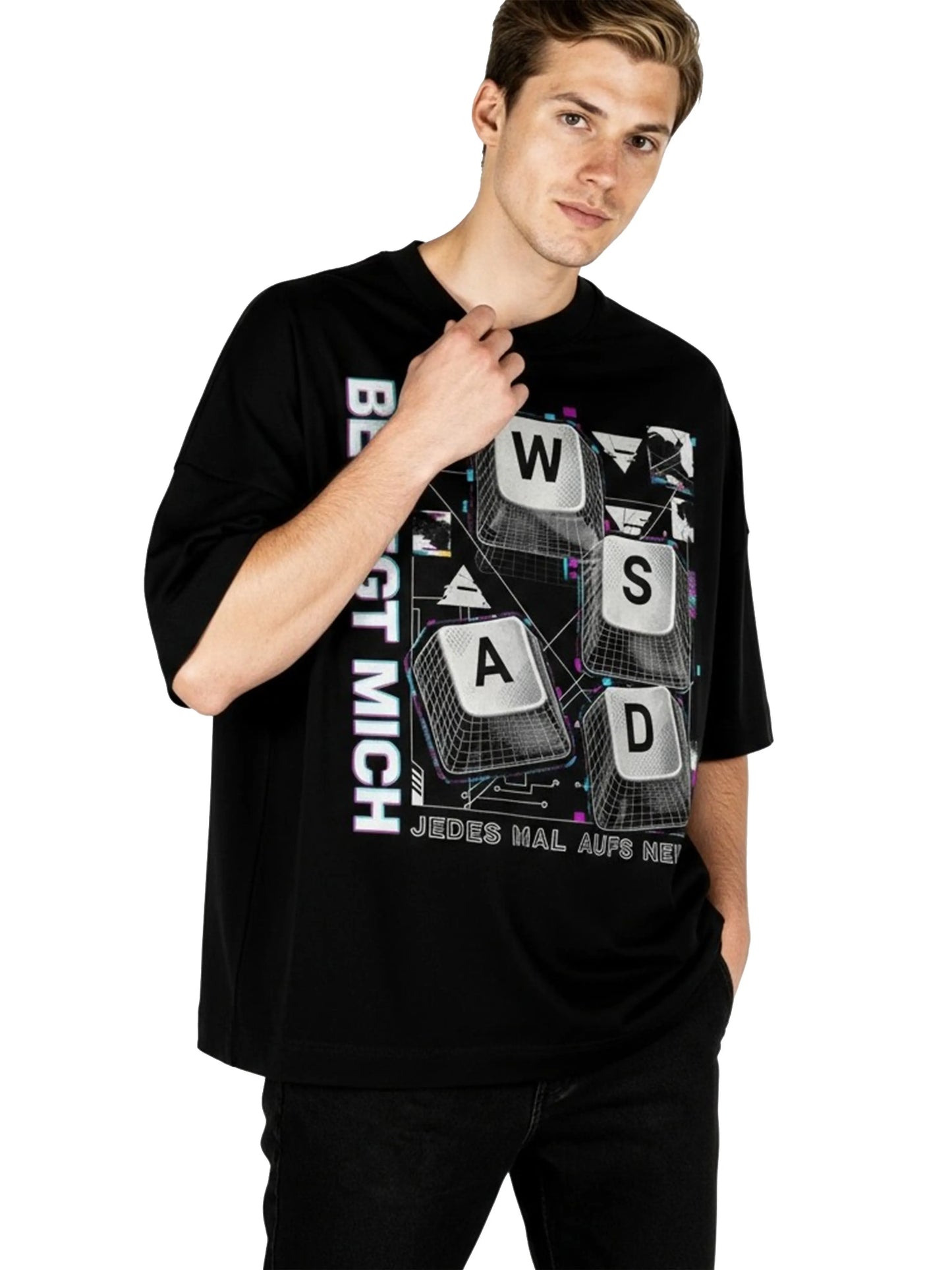 Bewegt Mich WASD - Oversized Gaming Shirt