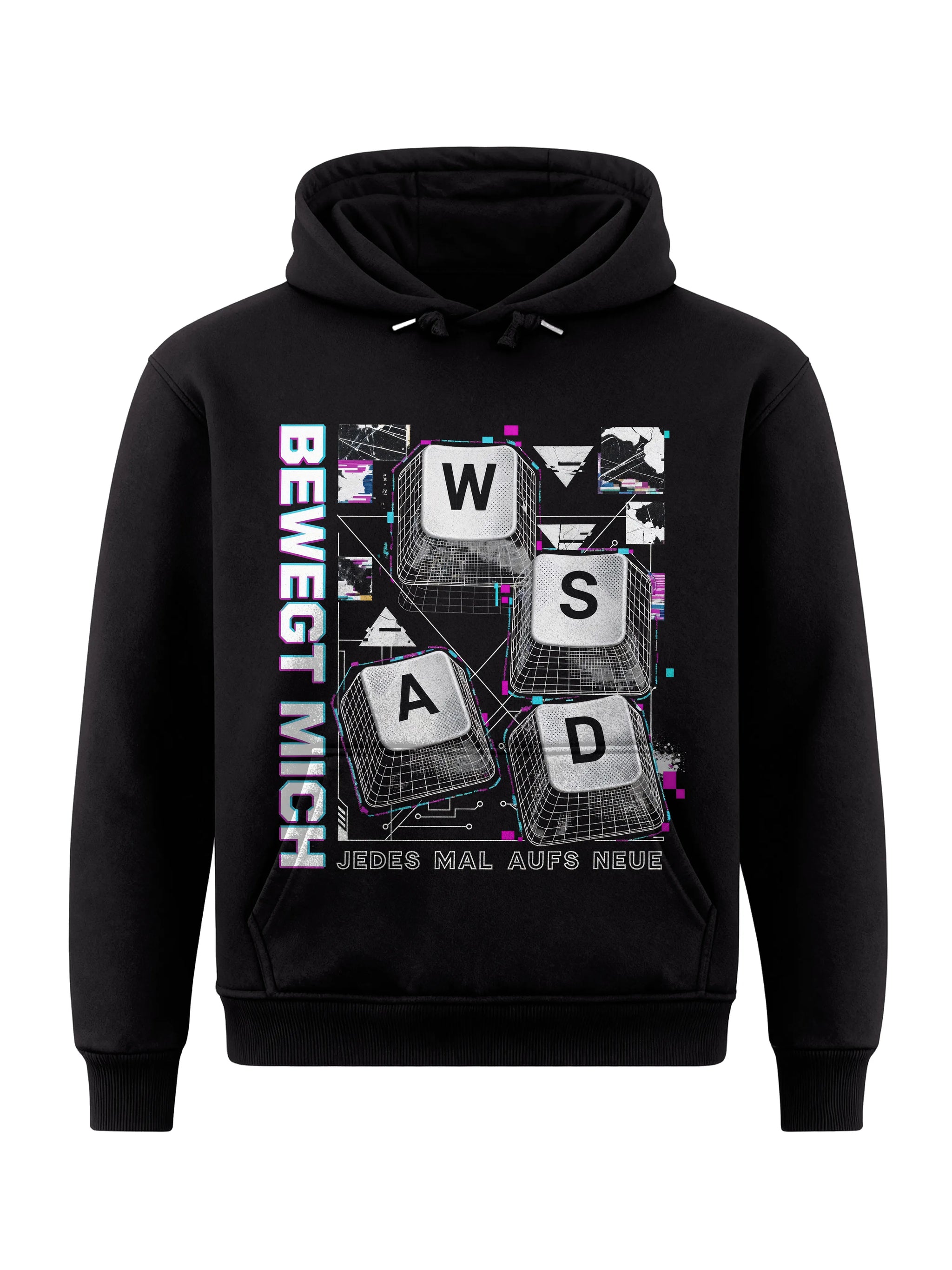 Bewegt Mich WASD - Gaming Hoodie (Frontprint)