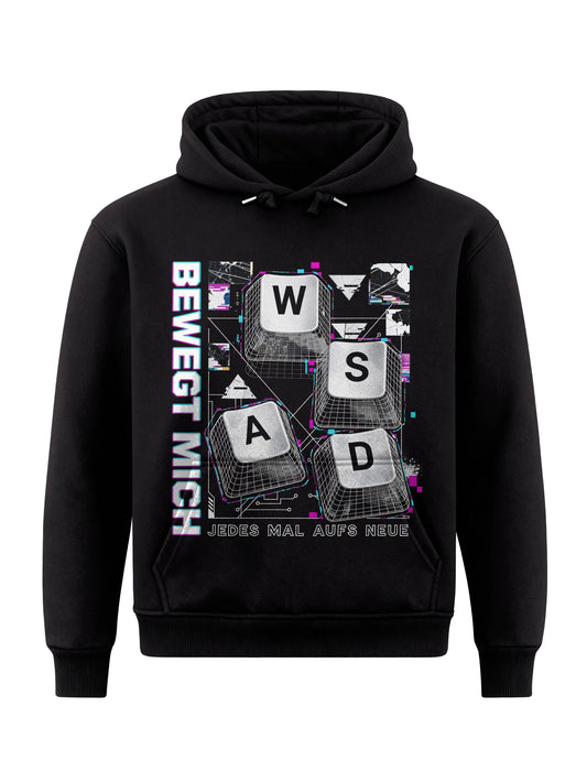Bewegt Mich WASD - Gaming Hoodie (Frontprint)