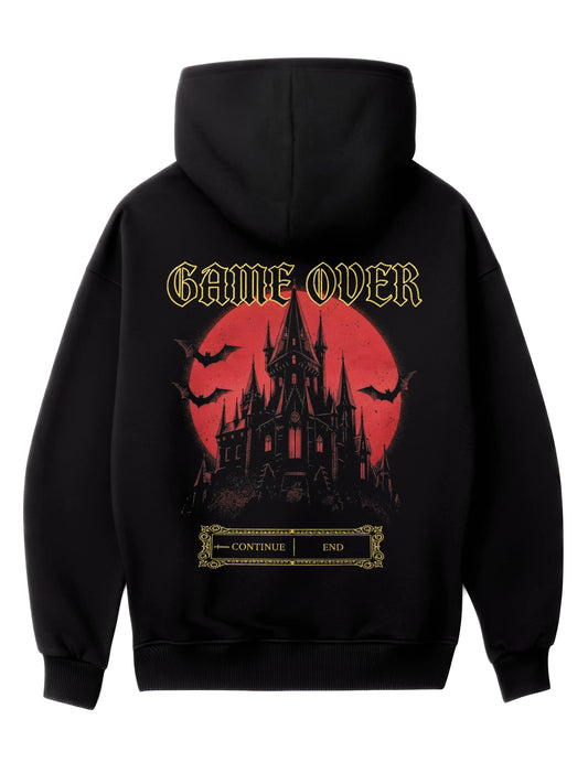 Game Over Castle - Oversized Gaming Zipper Hoodie