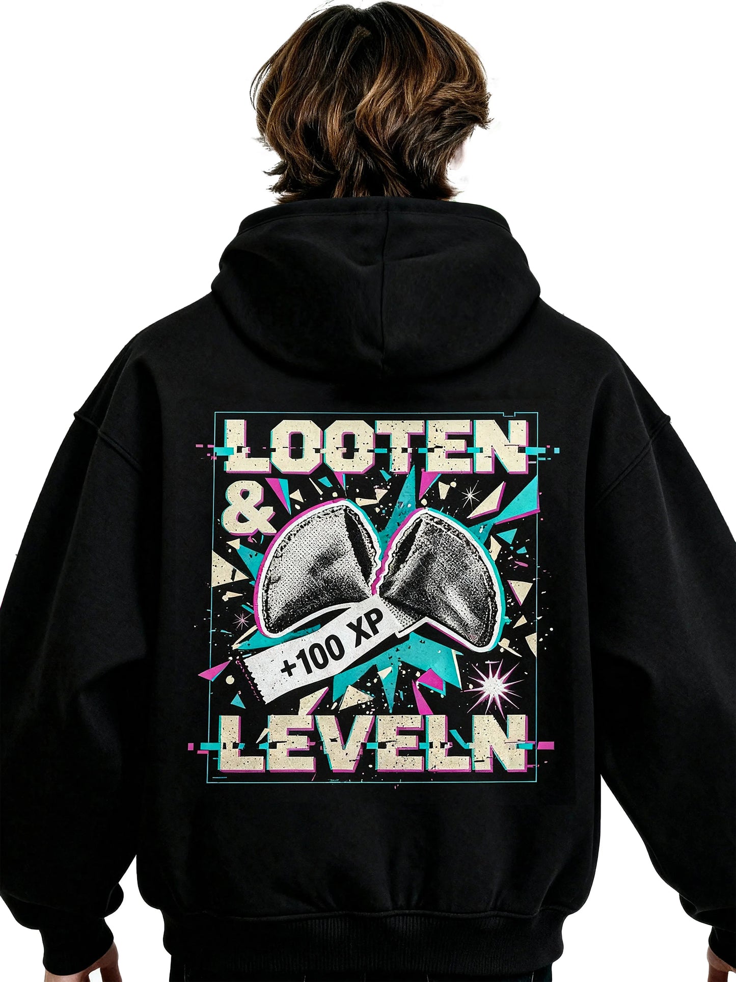 Looten & Leveln - Oversized Gaming Zipper Hoodie