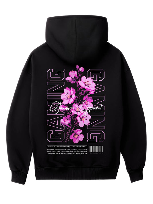 Gaming Kirschblüte - Oversized Gaming Zipper Hoodie