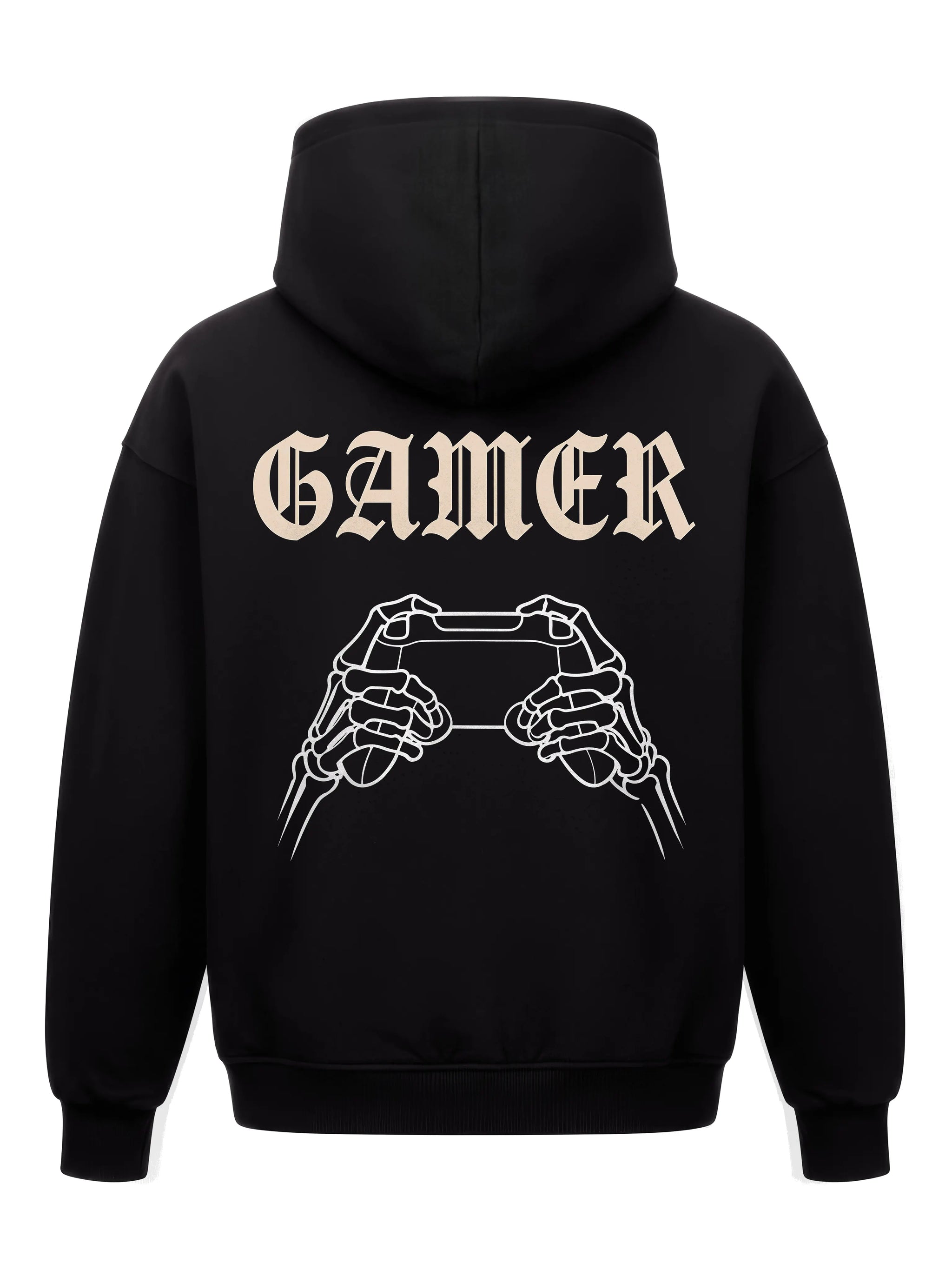 Gamer Skeleton Hands - Oversized Gaming Hoodie (Backprint)