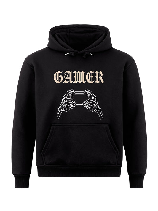 Gamer Skeleton Hands - Gaming Hoodie (Frontprint)
