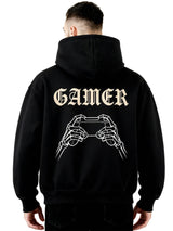 Gamer Skeleton Hands - Oversized Gaming Hoodie (Backprint)