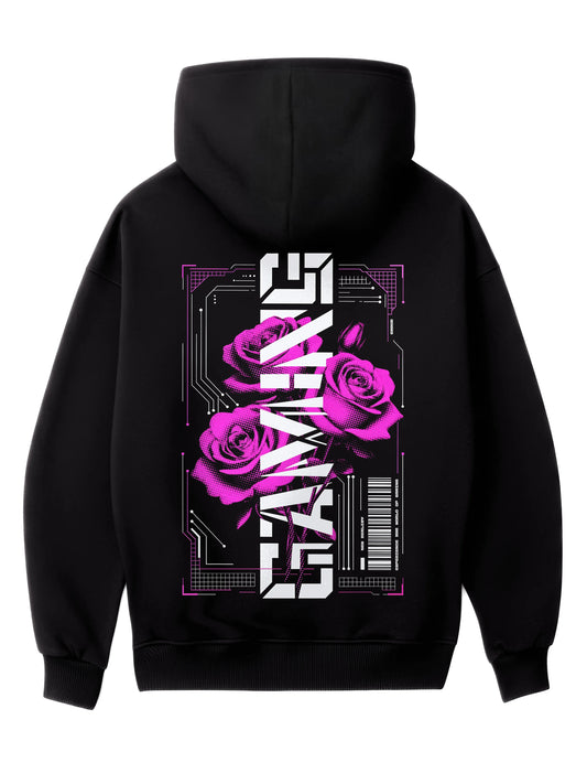 Gaming Rose - Oversized Gaming Zipper Hoodie