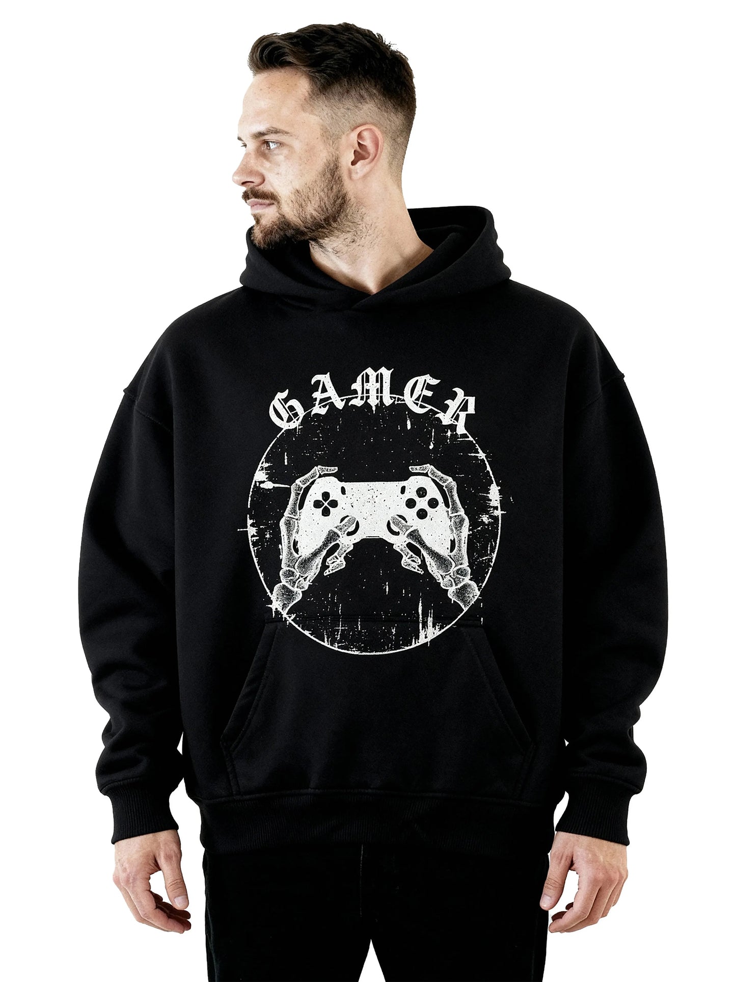 Gamer X-Ray Hands - Oversized Gaming Hoodie (Frontprint)