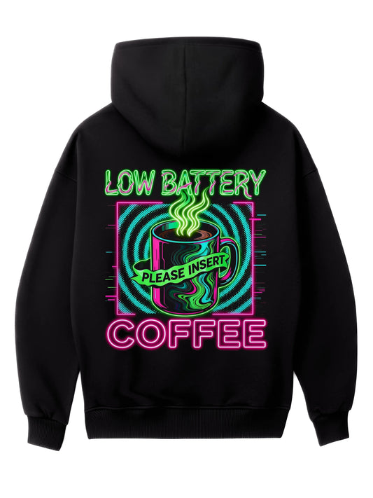 Please Insert Coffee - Oversized Gaming Zipper Hoodie