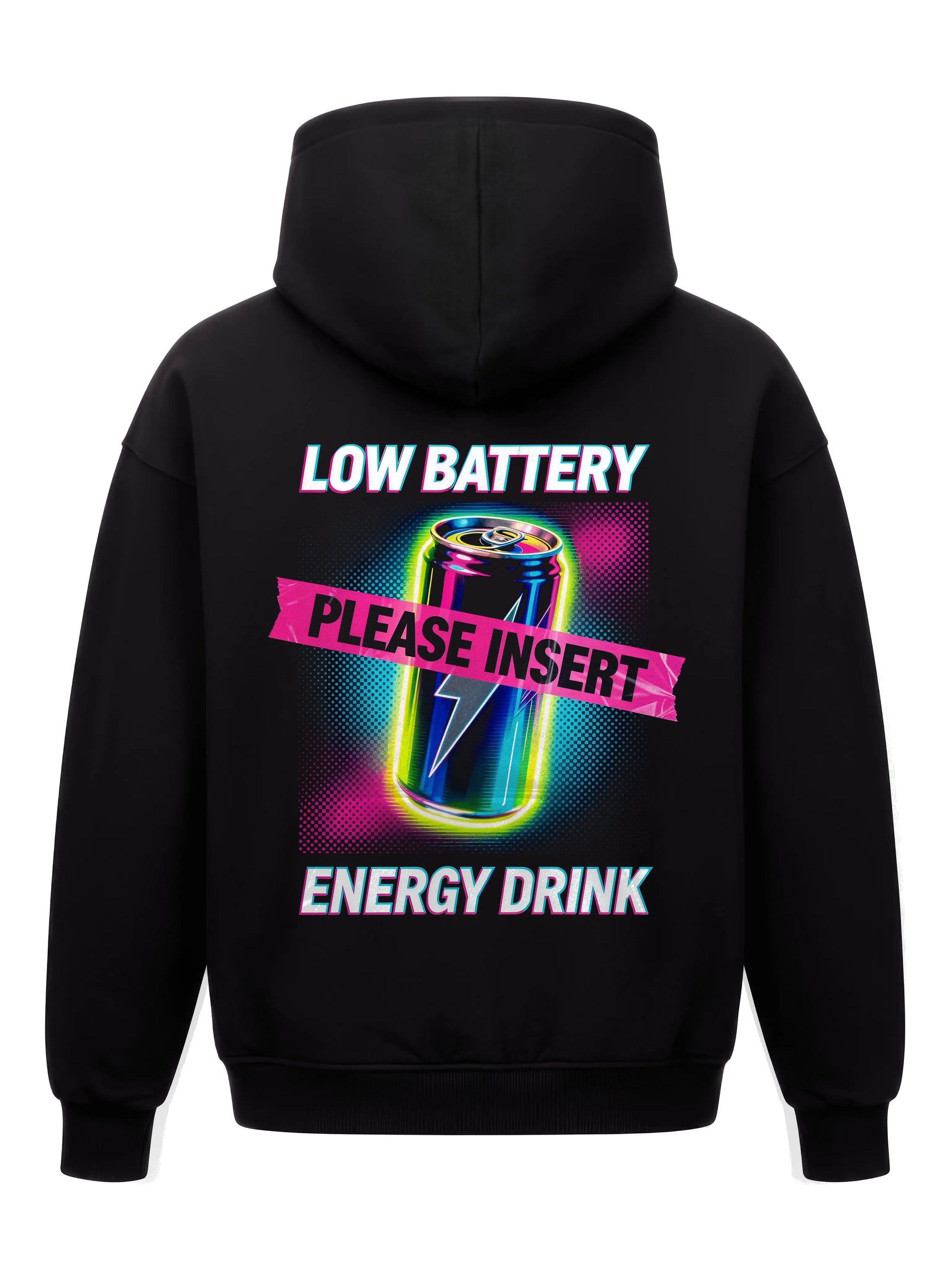 Please Insert Energy Drink - Oversized Gaming Hoodie