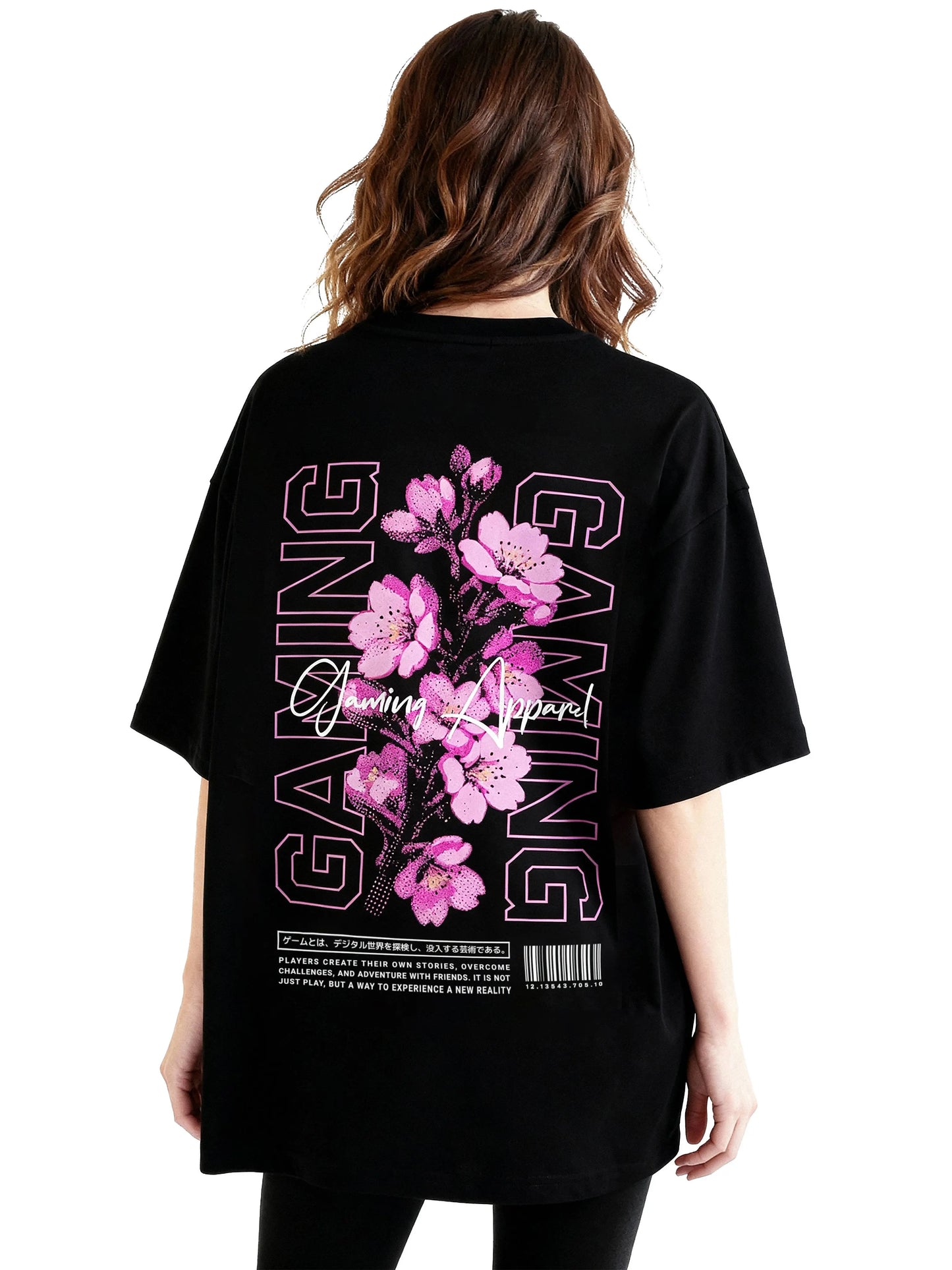 Gaming Kirschblüte - Oversized Gaming Shirt