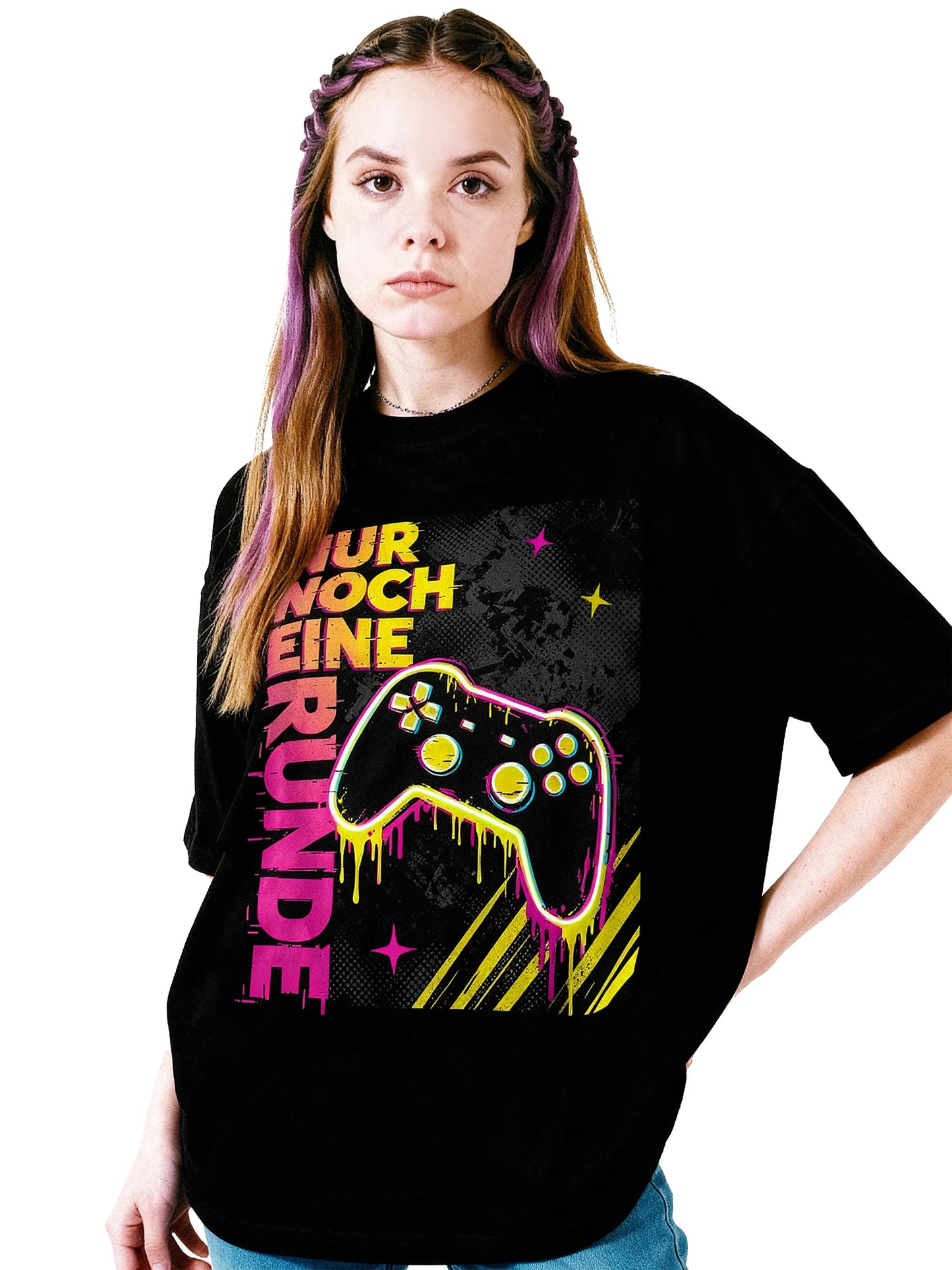 Nur Noch Eine Runde - Oversized Gaming Shirt