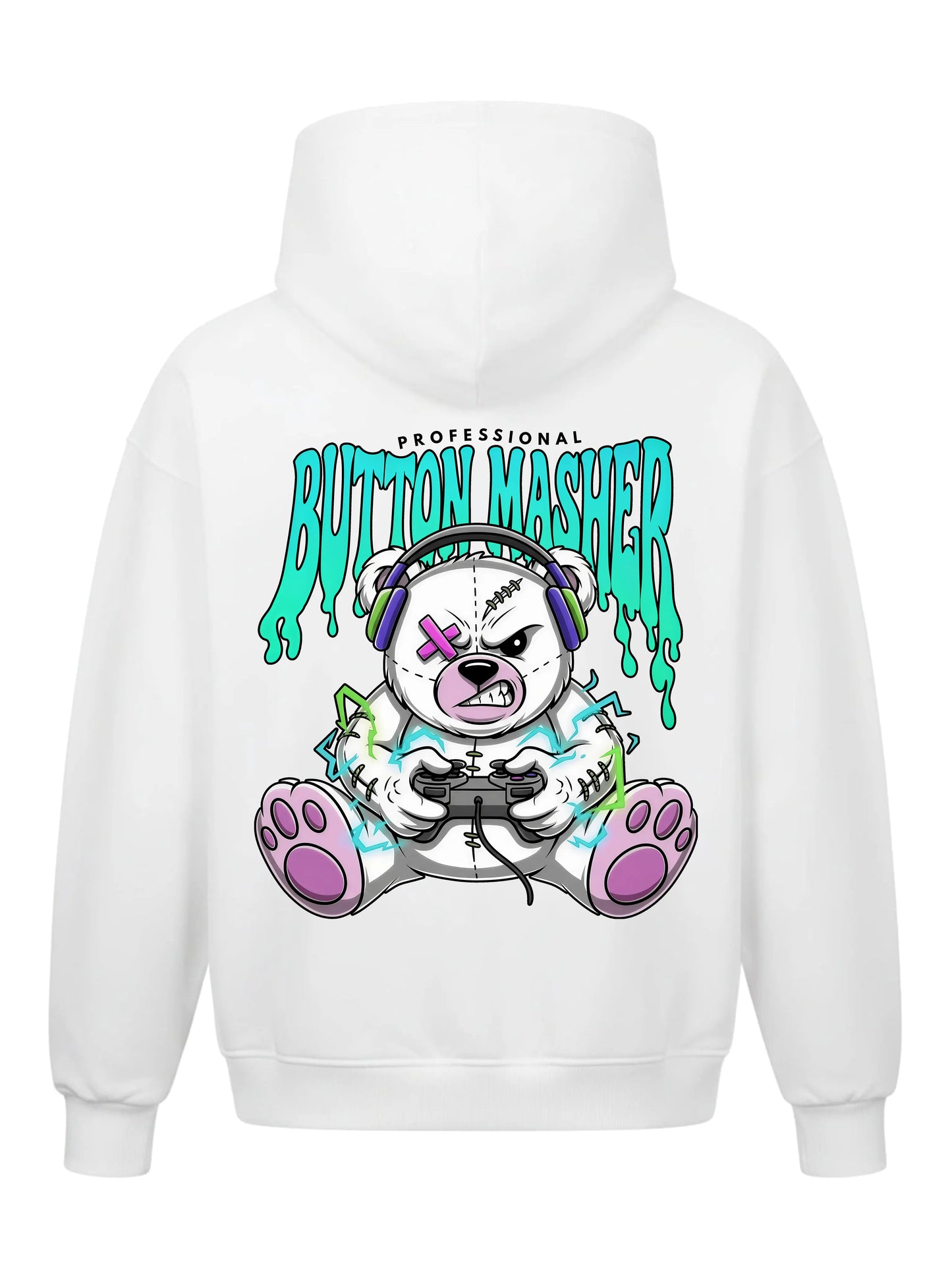 Professional Button Masher - Oversized Gaming Hoodie (Backprint)