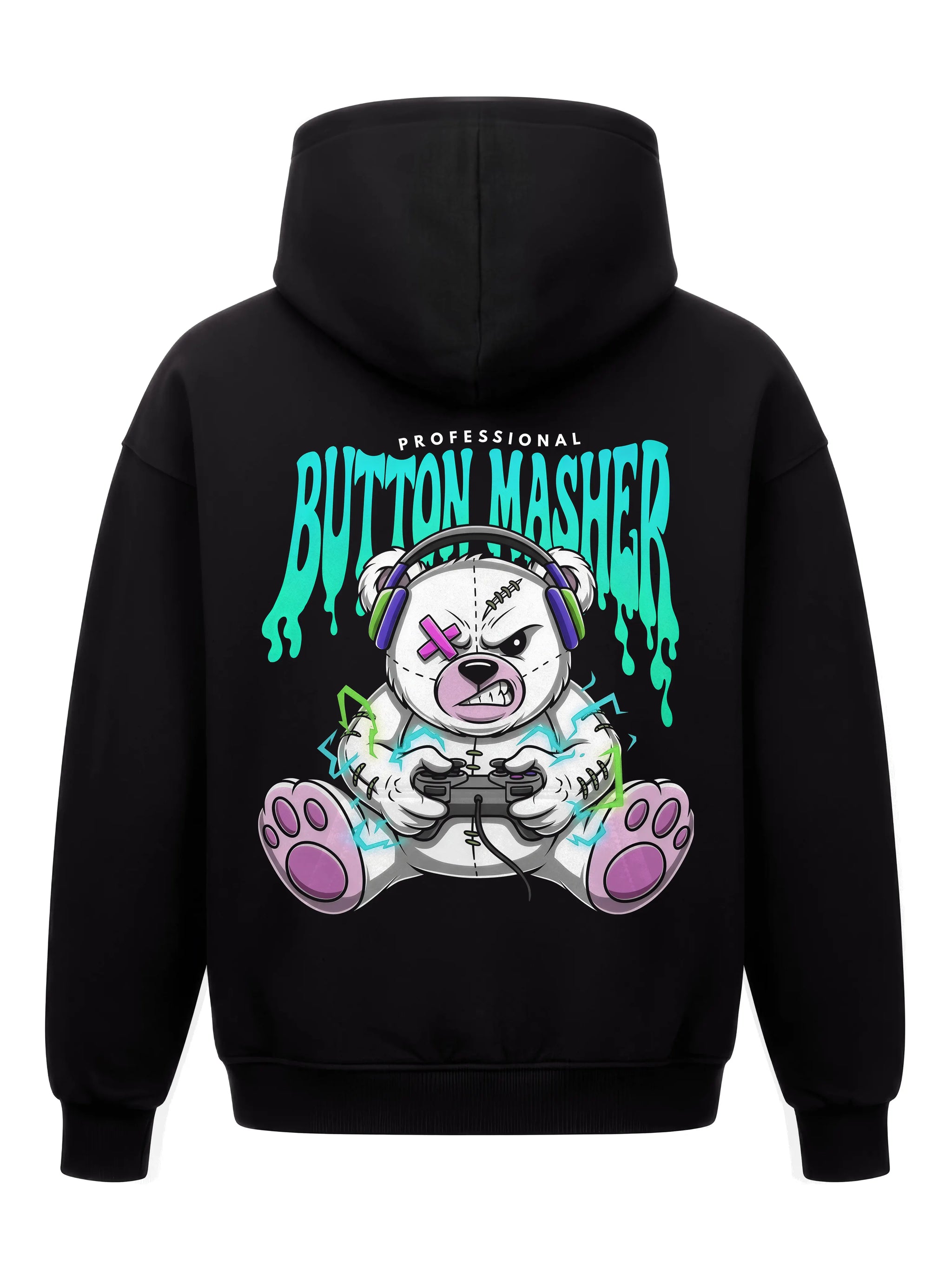 Professional Button Masher - Oversized Gaming Hoodie (Backprint)