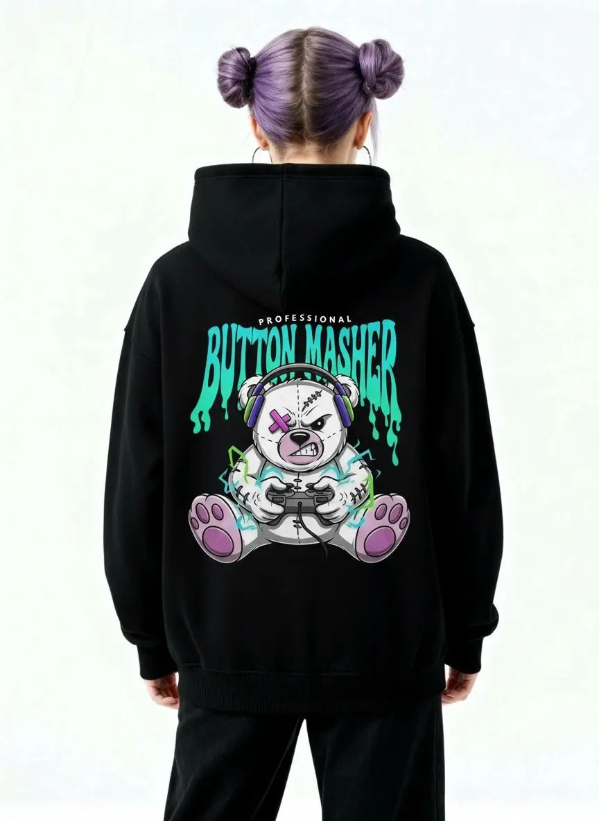 Professional Button Masher - Oversized Gaming Hoodie (Backprint)