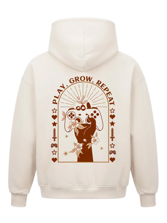 Play. Grow. Repeat - Oversized Gaming Hoodie