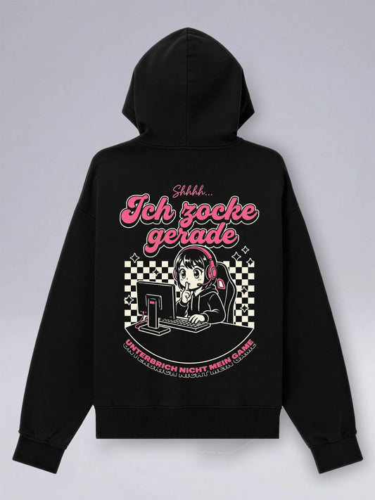 Shhhh... Ich zocke gerade - Oversized Zipper Hoodie für Gamer