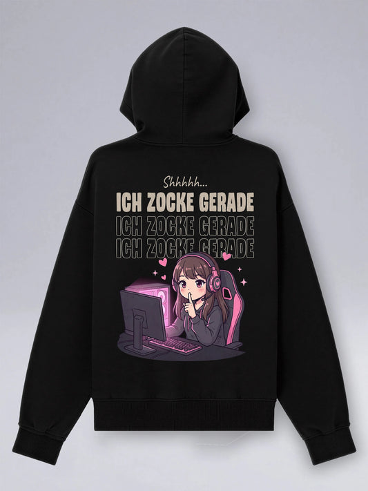 Shhhhh... Ich zocke gerade - Oversized Zipper Hoodie für Gamer