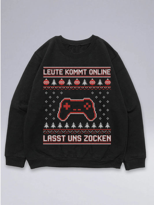 Leute Kommt Online Controller - Ugly Christmas Sweater für Gamer