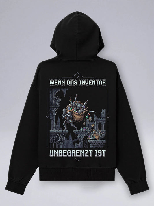 Wenn Das Inventar Unbegrenzt Ist - Oversized Zipper Hoodie für Gamer