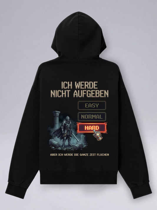 Ich Werde Nicht Aufgeben (Knight) - Oversized Zipper Hoodie für Gamer