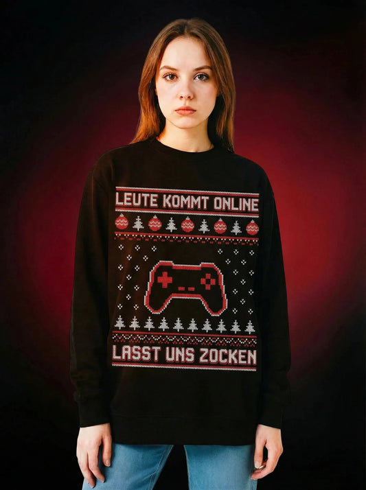 Leute Kommt Online Controller - Ugly Christmas Sweater für Gamer