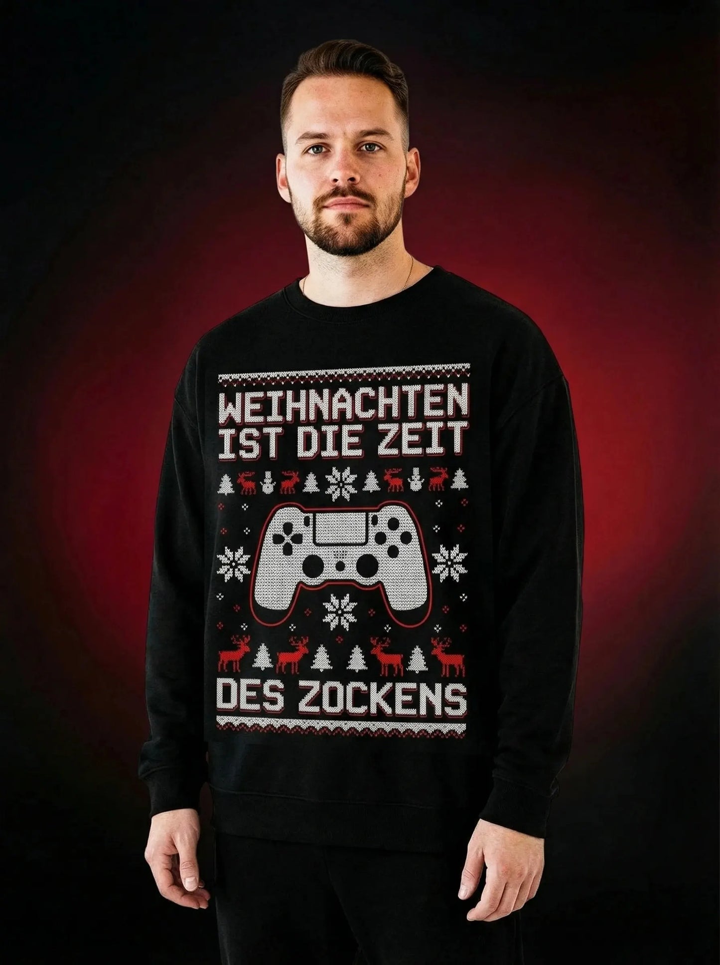 Weihnachten ist die Zeit des Zockens Controller - Ugly Christmas Sweater für Gamer