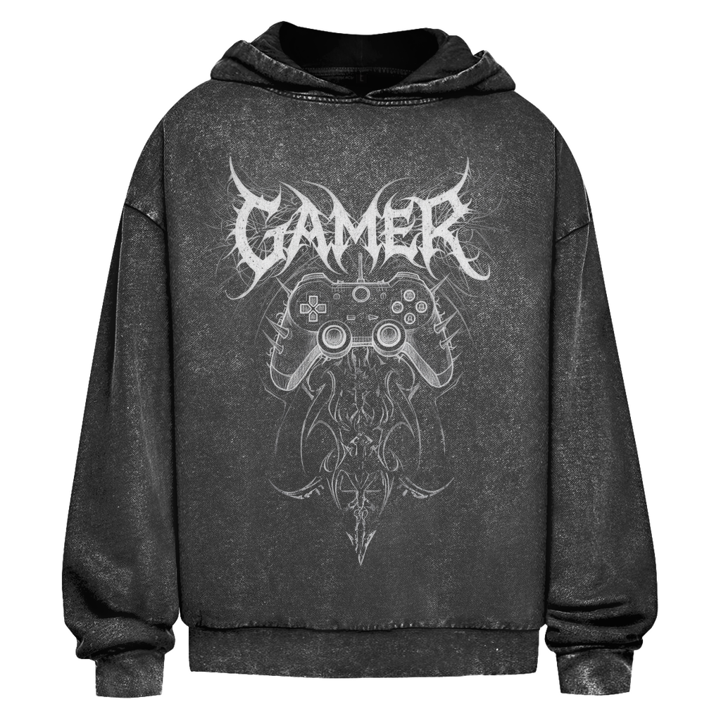 Oversize Washed Hoodie Gamer