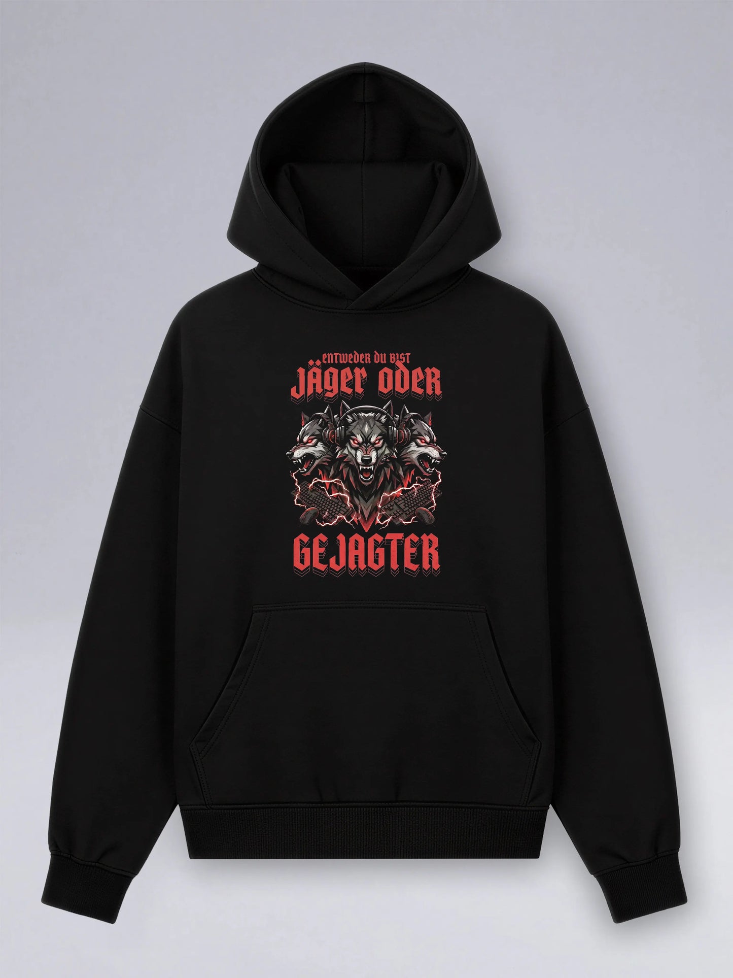 Jäger oder Gejagter - Oversized Hoodie für Gamer
