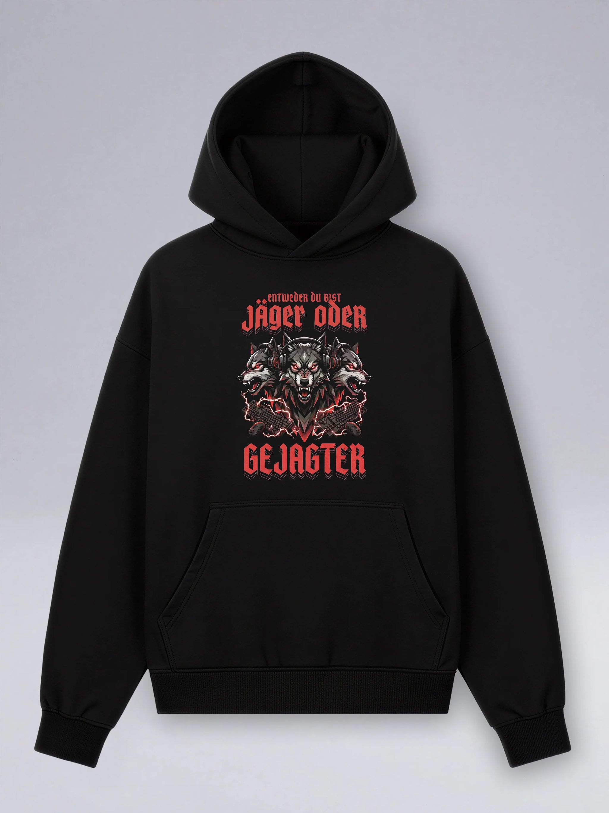 Jäger oder Gejagter - Oversized Hoodie für Gamer