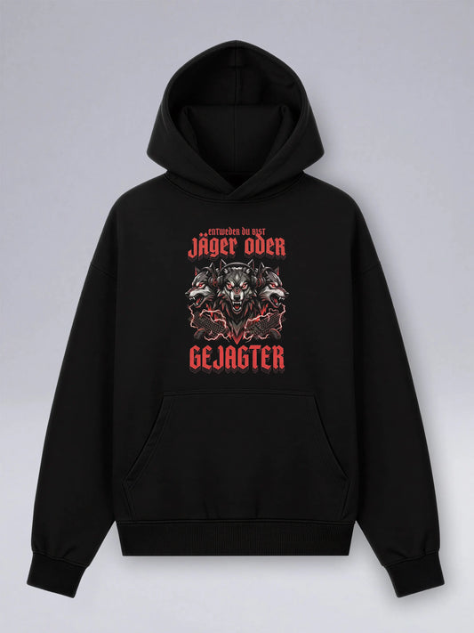 Jäger oder Gejagter - Oversized Hoodie für Gamer