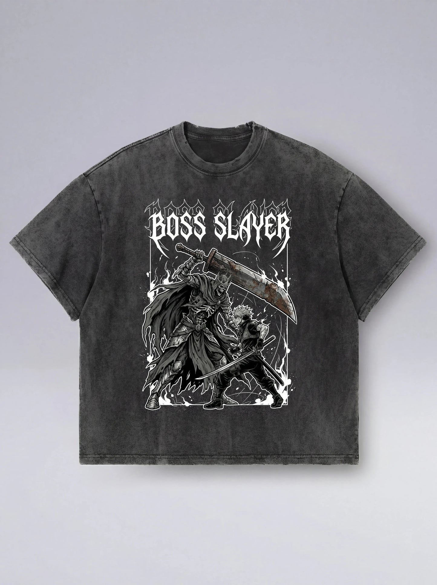 Boss Slayer - Oversized Shirt für Gamer (Washed)
