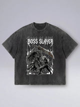 Boss Slayer - Oversized Shirt für Gamer (Washed)