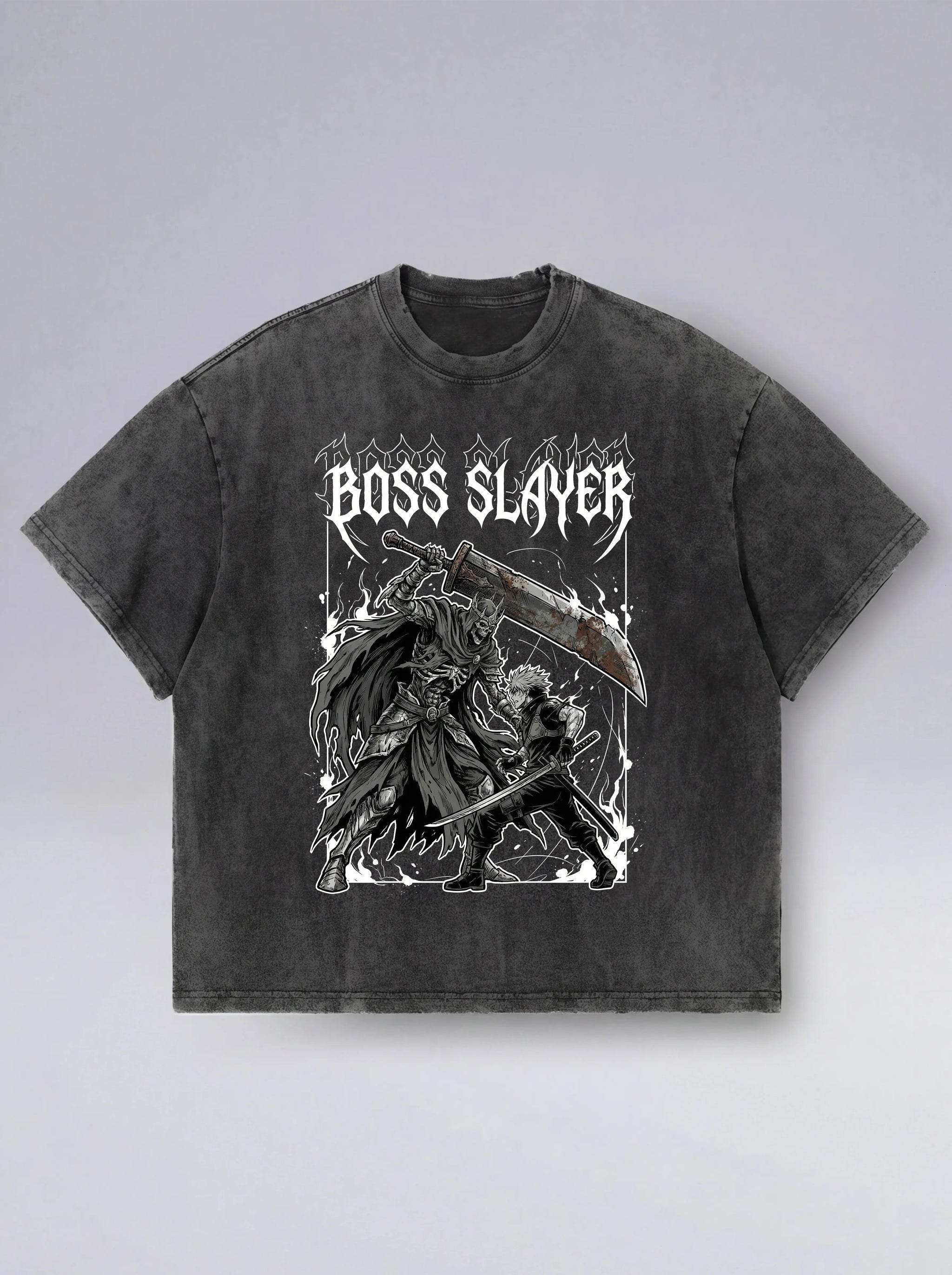 Boss Slayer - Oversized Shirt für Gamer (Washed)
