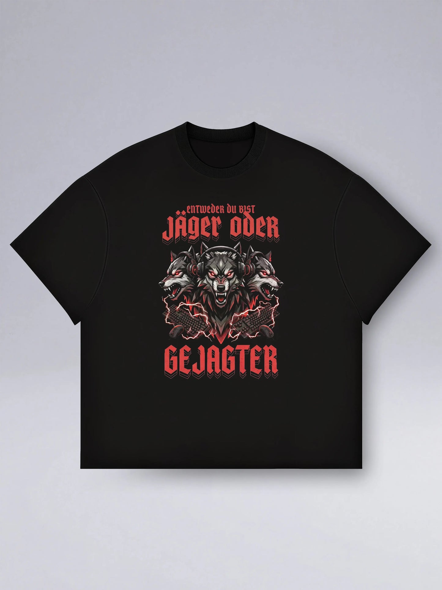 Jäger oder Gejagter - Oversized Shirt für Gamer