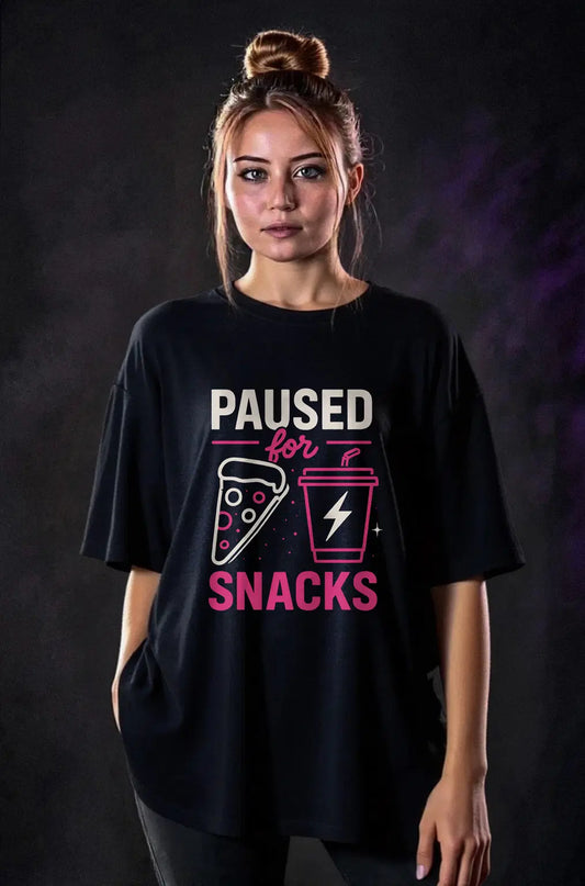 Paused for Snacks - Gaming Shirt - Oversize Fit