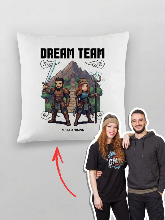 Dreamteam - Personalisiertes Kissen