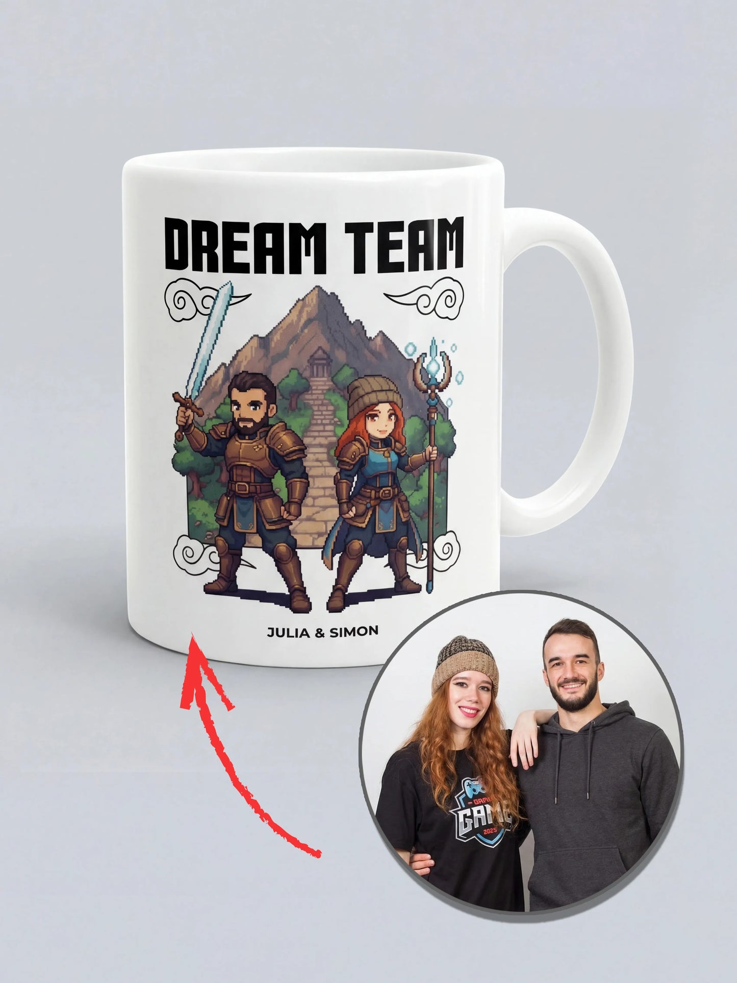 Dream Team - Personalisierte Gaming Tasse