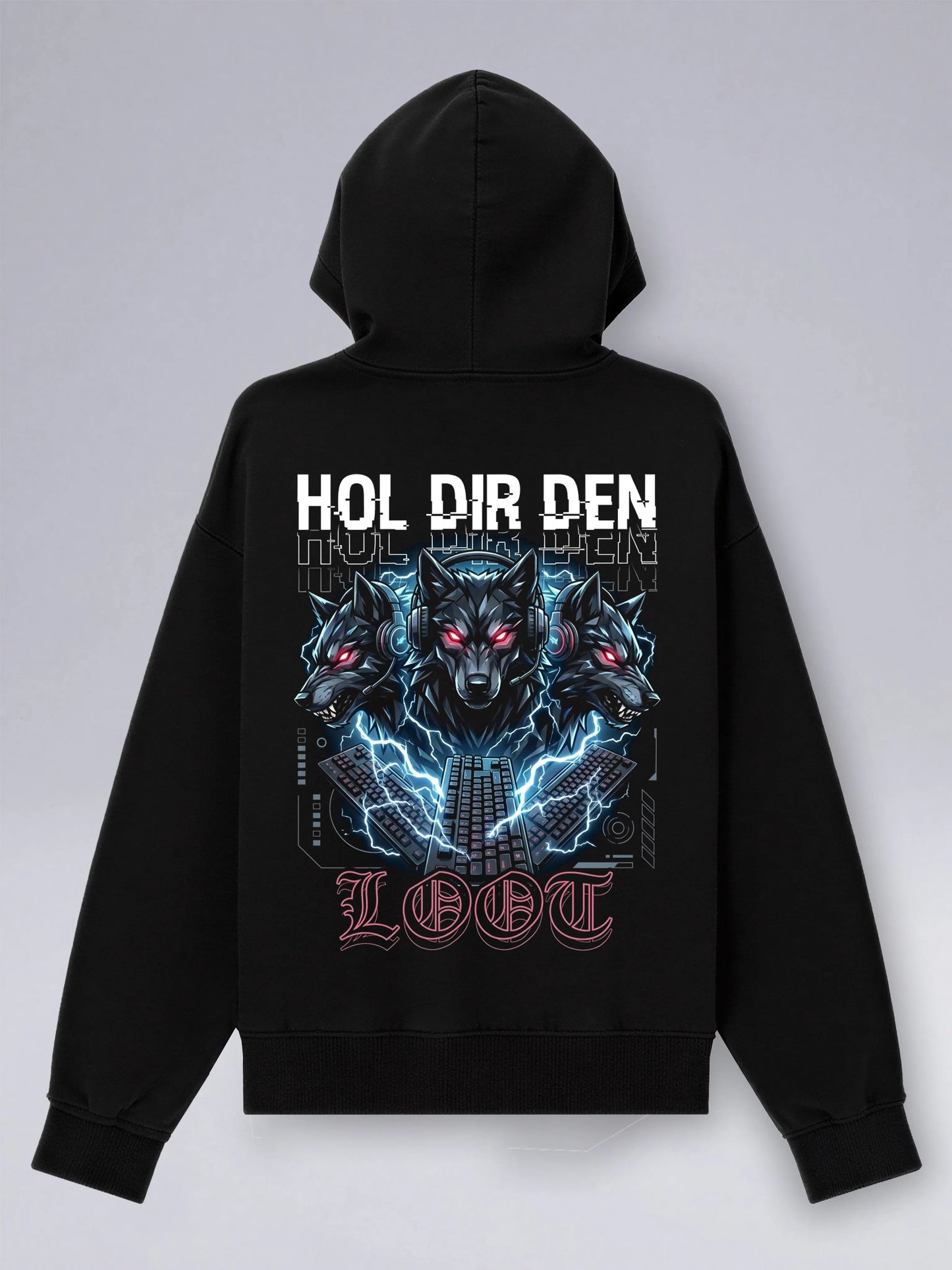 Oversized Zipper Hoodie für Gamer