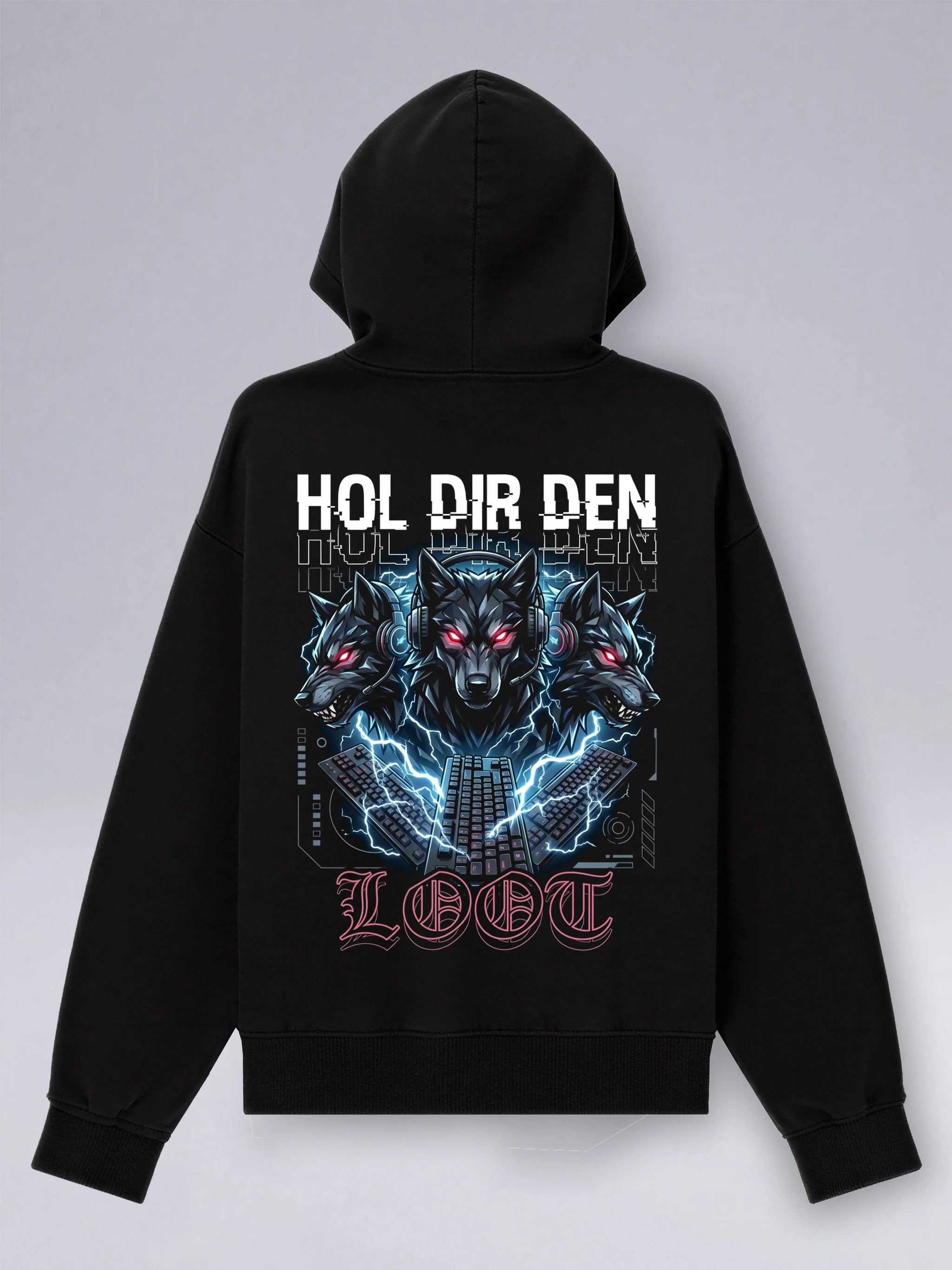 Oversized Zipper Hoodie für Gamer